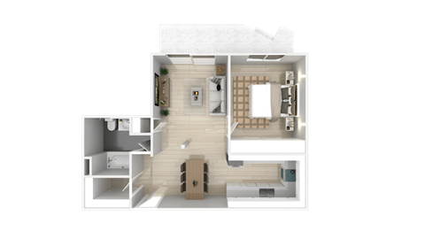One Bedroom  One Bathroom639sq_Floorplan at Citra Apartments LLC, San Diego, CA, 92107